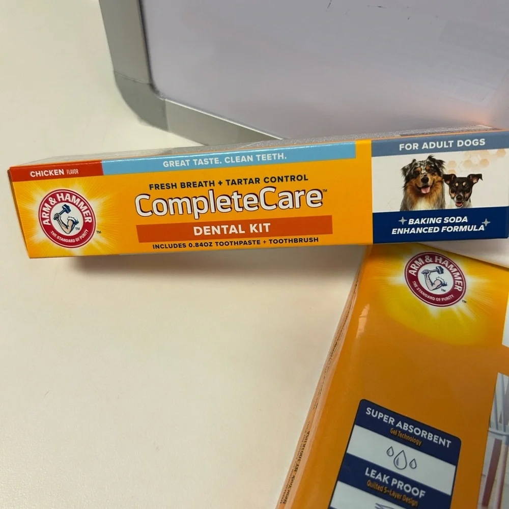Arm & Hammer Training pads, Toothpaste & toothbrush BUNDLE